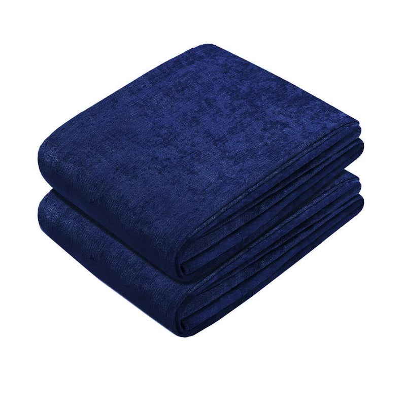 ELKCA Double-Sided Chenille Curtains for Living Room Luxury Room Royal Blue Curtains for Bedroom,Grommet Top (Royal Blue, 52" W x 96" L, 2 Panels) - Image 4